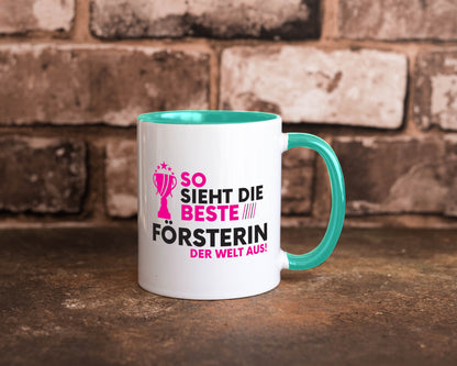 Die Weltbeste Försterin | Forst Arbeit Humor Kollegen Büro Geschenkidee Tasse