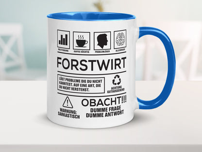 Achtung Probleme Forstwirt | Waldarbeiter lustig Arbeit Kollegen Büro Geschenk