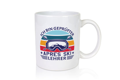 Geprüfter Apres Ski Lehrer | Ski-Brille Berge Ski-Stöck lustig Humor
