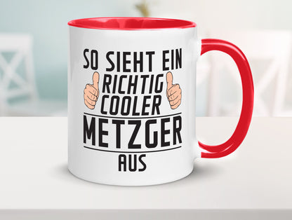 Richtig Cooler Metzger | Fleischer Metzgerei Geschenk Humor Geschenkidee Tasse