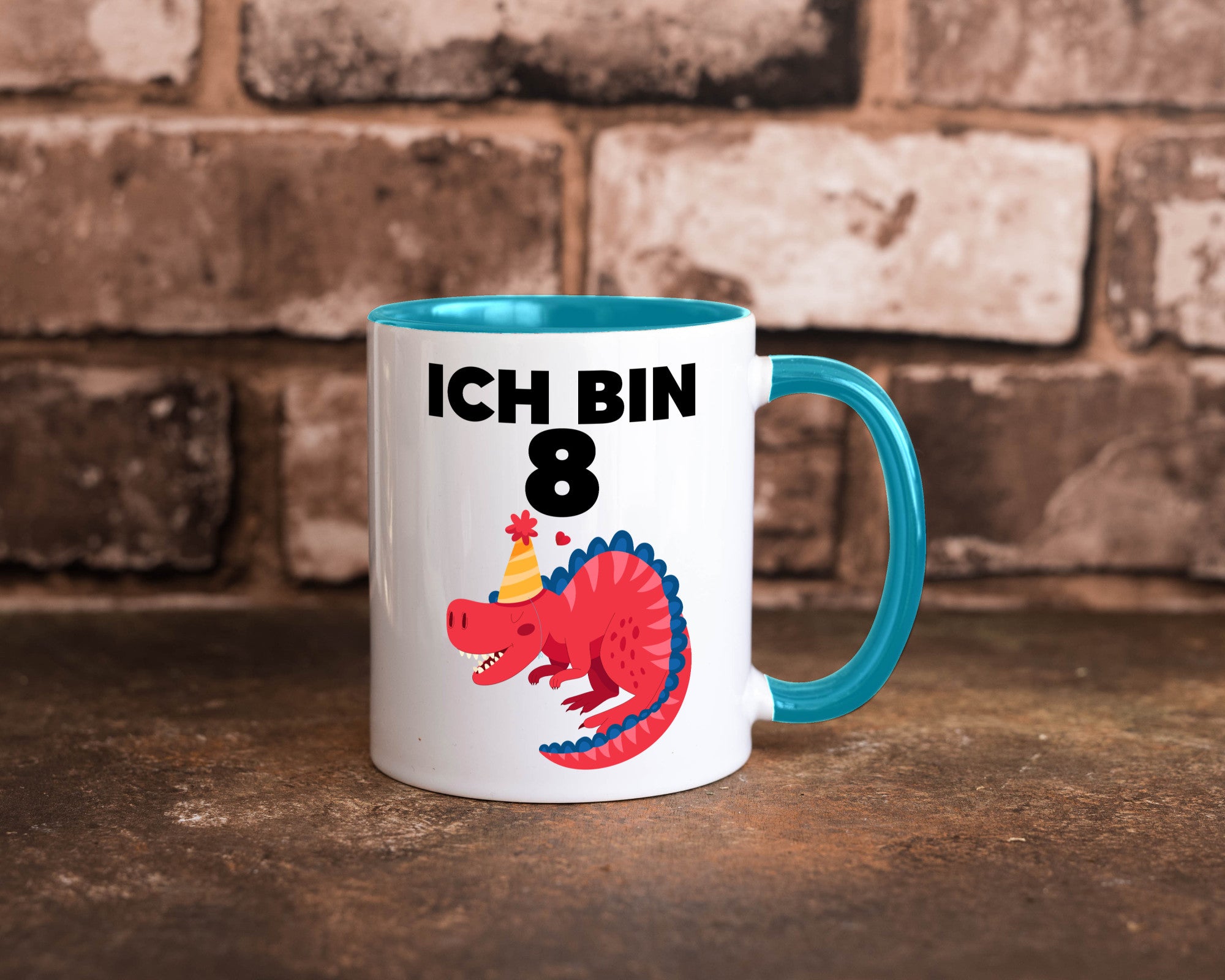 8. Geburtstag | Dino Dinosaurier 8 Jahre lustig Geschenkidee Geschenk Tasse