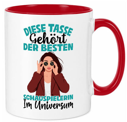 Im Universum: Schauspielerin | Theater Geschenkidee Humor Tasse