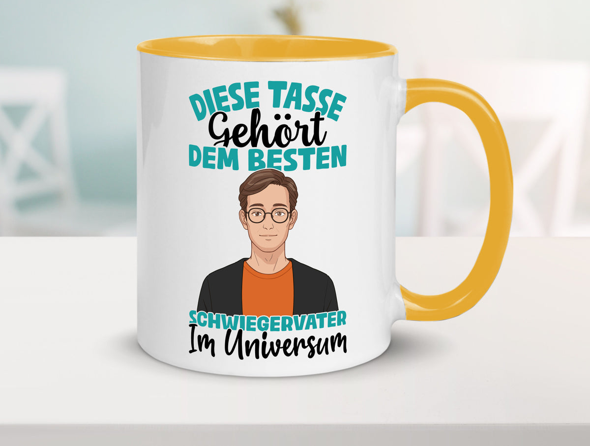 Im Universum: Schwiegervater |Schwiegersohn | Beziehung Geschenkidee Familie Tasse