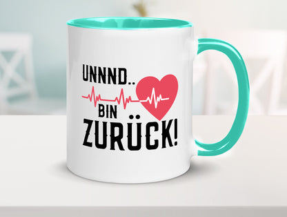 Bin zurück | Herzschlag Reanimation Puls Arzt Klinik Geschenk Humor