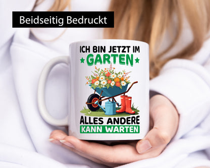 Im Garten alles andere kann warten | Gärtner Gartenarbeit Geschenk Arbeit