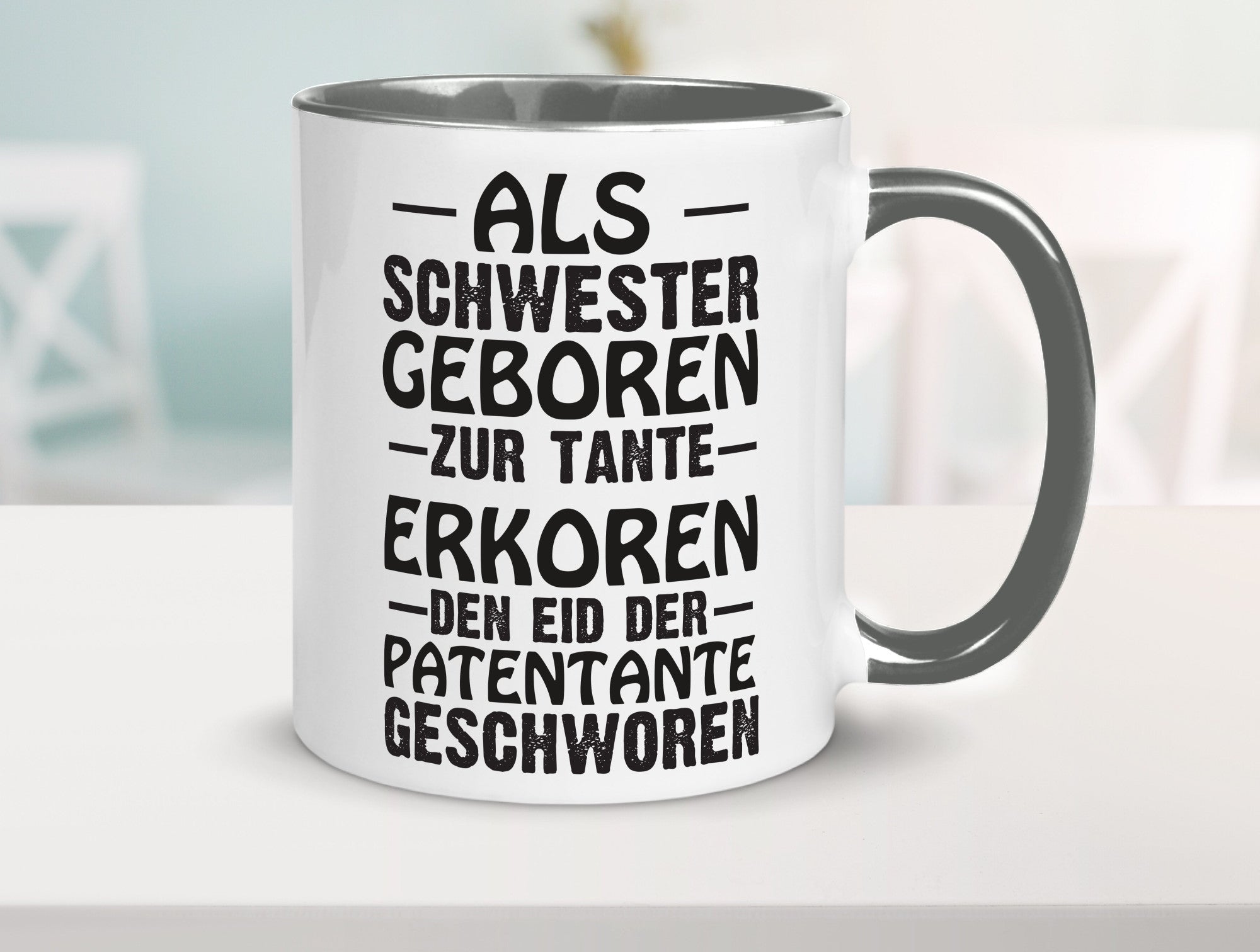 Eid der Patentante | Tante Tasse Schwester Humor lustig Geschenkidee Geschenk