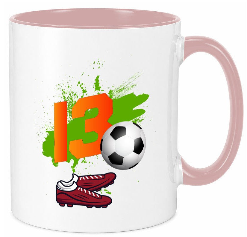 13. Geburtstag | Jungen Fußball Fußballspieler Humor Geschenkidee Tasse