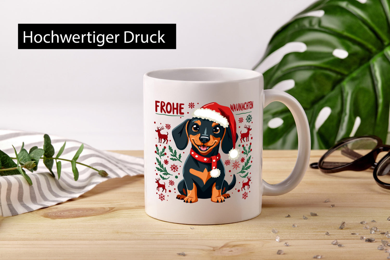 Frohe Waunachten | Ugly Christmas Weihnachtshund v2 Humor Tierliebhaber