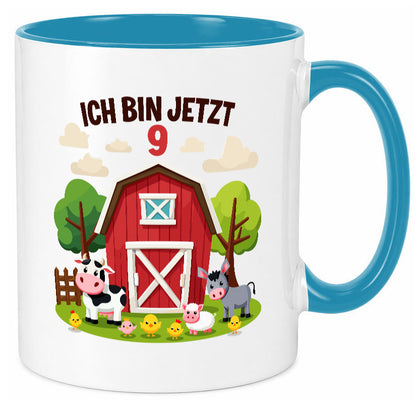 9. Geburtstag | 8 Jahre Bauernhof und Tiere Humor Geschenkidee Tasse