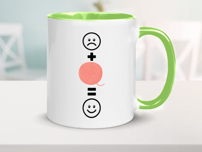 Wolle | Häkeln |Glücklich Geschenk Humor Geschenkidee lustiger Spruch Tasse