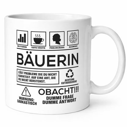 Achtung Probleme Bäuerin | Bauernhof Landwirtschaft Geschenk Humor Geschenkidee