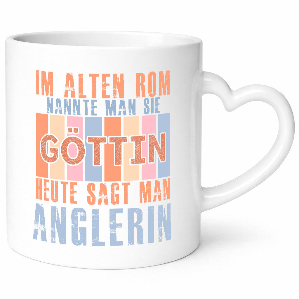 Heute sagt man: Anglerin | Angeln Fischerin Humor Geschenkidee Tasse