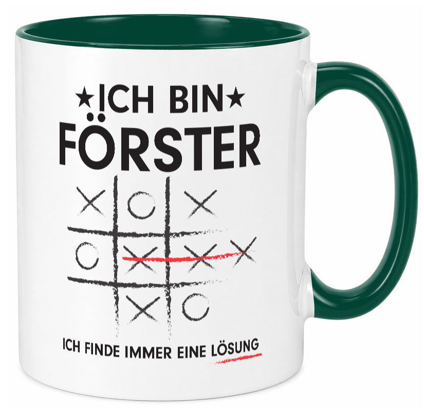 Lösung finden: Förster | Forst Arbeit v2 lustiger Spruch Geschenk Kollegen Büro Tasse