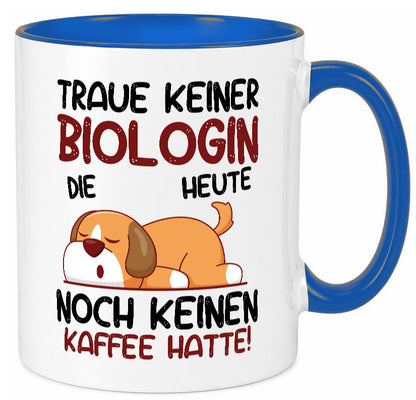 Traue keiner Biologin | Biologie Naturforscherin Geschenkidee Humor Tasse