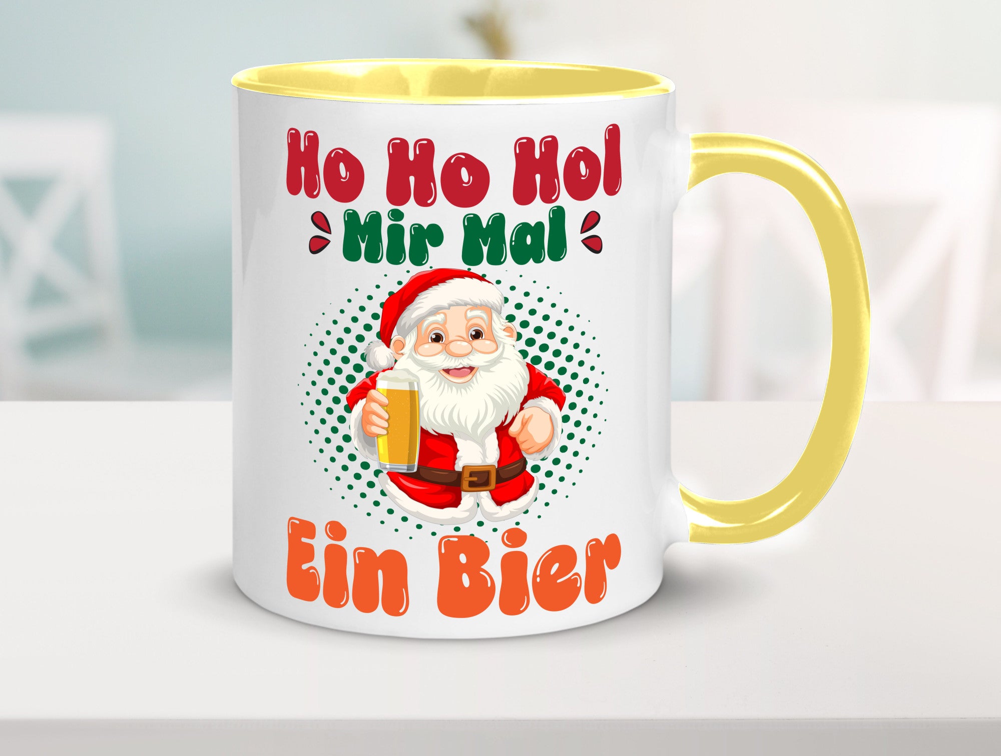 Ho mir mal ein Bier | Ugly Christmas Trinken v2 Geschenkidee Humor Tasse