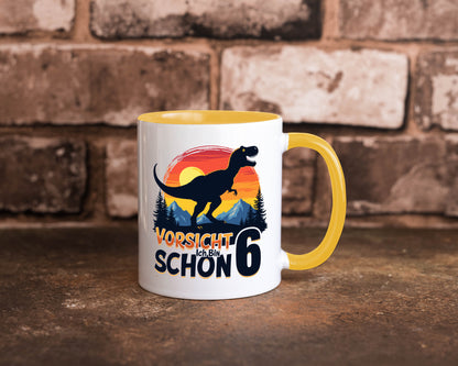 6. Geburtstag | 6 Jahre Dinosaurier Geschenkidee Humor Tasse
