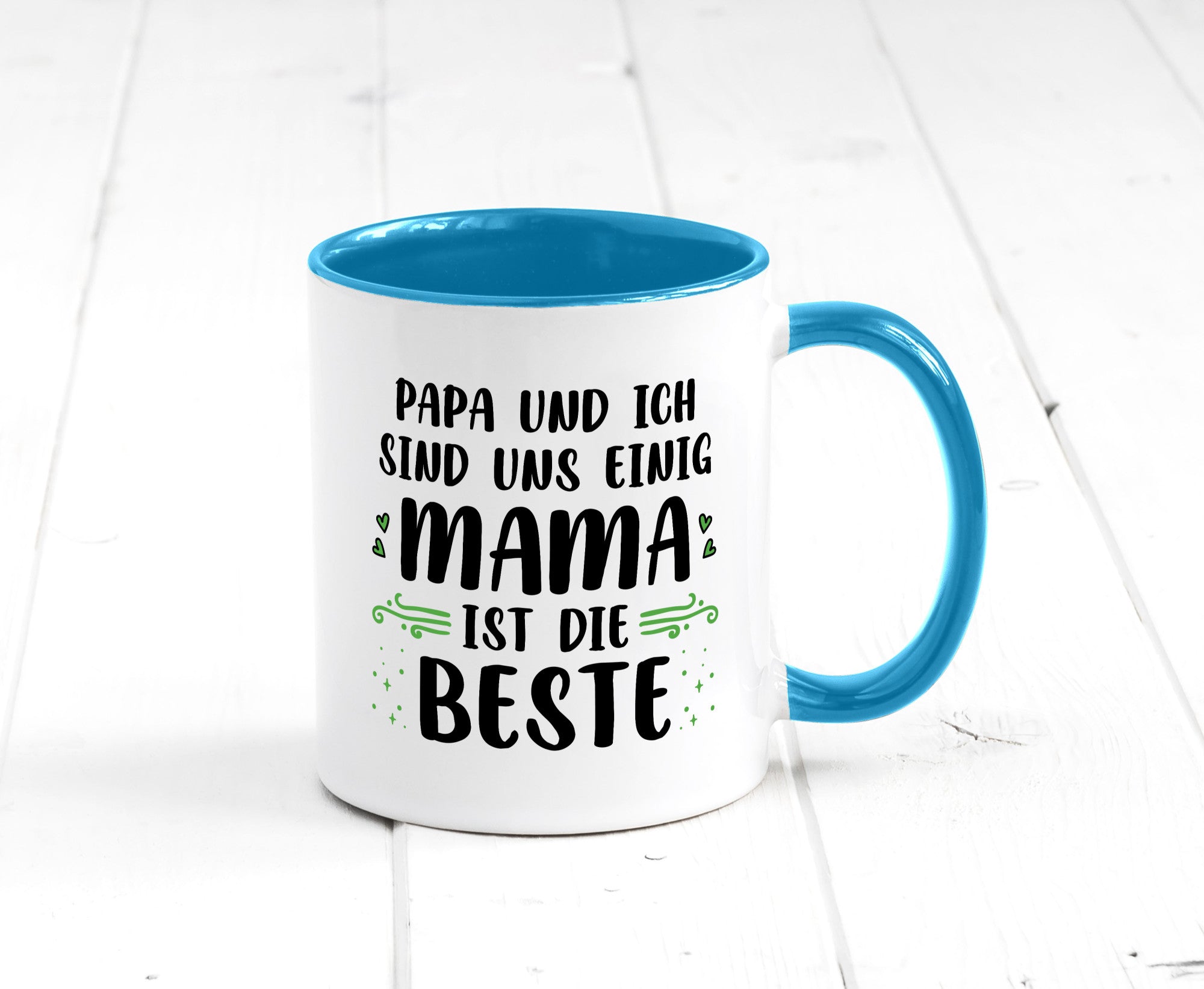Papa und ich sind uns einige Mama ist die beste | Muttertag Geschenk Familie