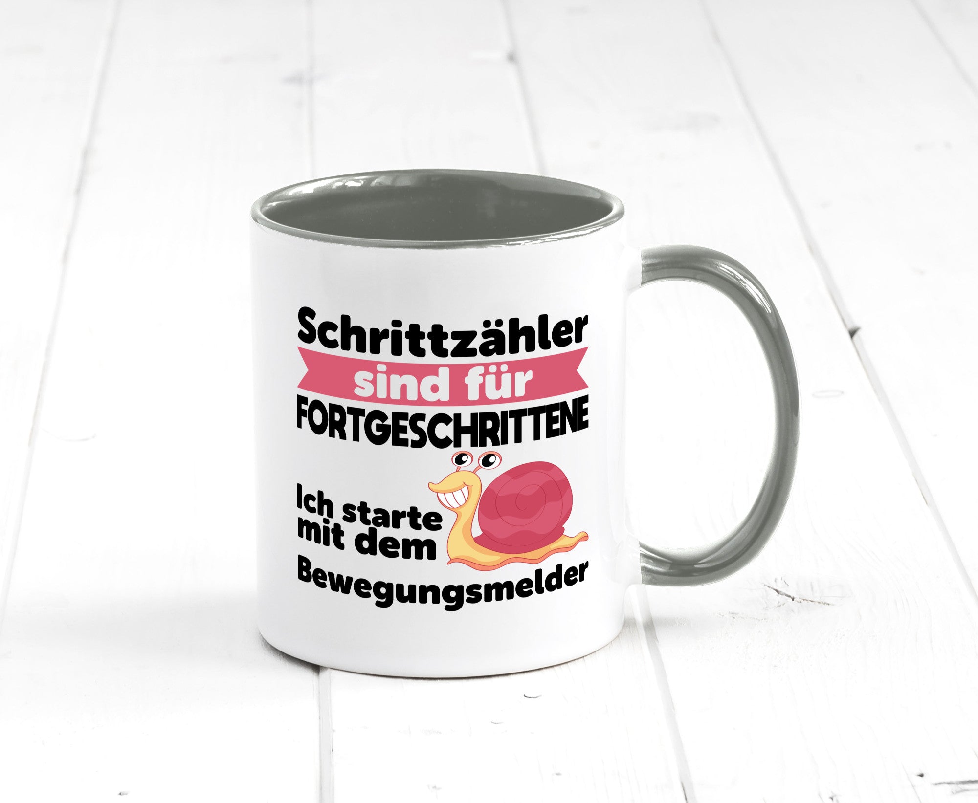 Schrittzähler Fortgeschrittene, Bewegungsmelder | Schnecke Geschenk Humor