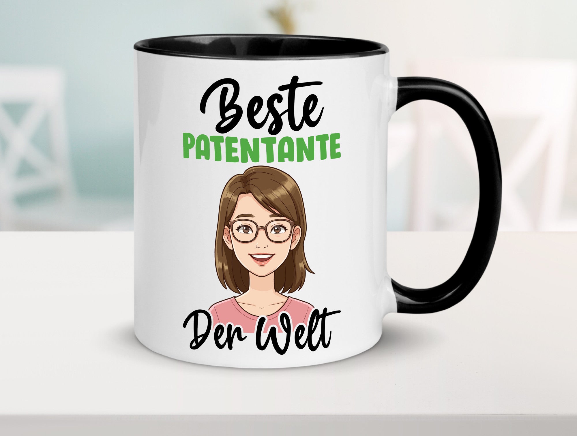 Beste Patentante | Tante lustiger Spruch Geschenk Humor Geschenkidee Tasse
