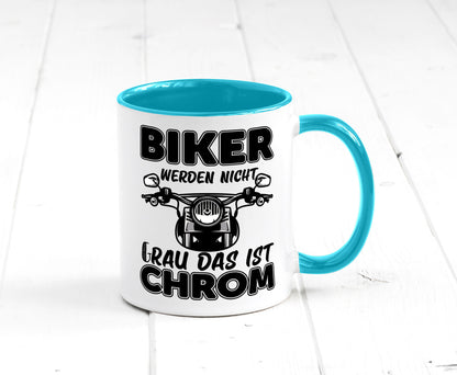 Biker werden nicht grau | Motorrradfahrer Tasse Humor Geschenkidee