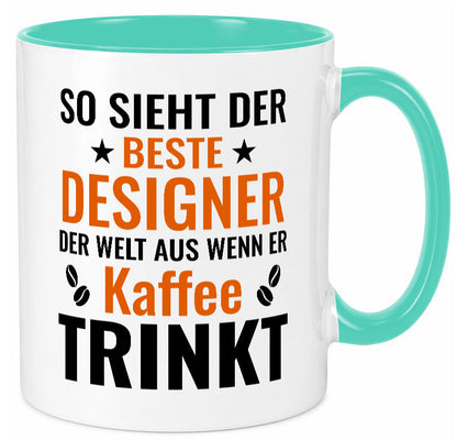 Kaffee trinkt: Designer Beruf | Mode Geschenkidee Arbeit Kollegen Büro Humor