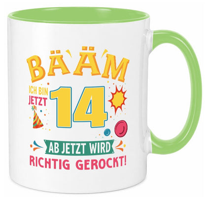 14. Geburtstag | 14 Jahre ab jetzt wird richtig gerockt lustig Geschenkidee Tasse