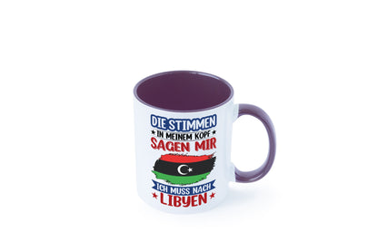 Libyen | Urlaub Stimmen in meinem Kopf Traumland Geschenkidee Humor Tasse