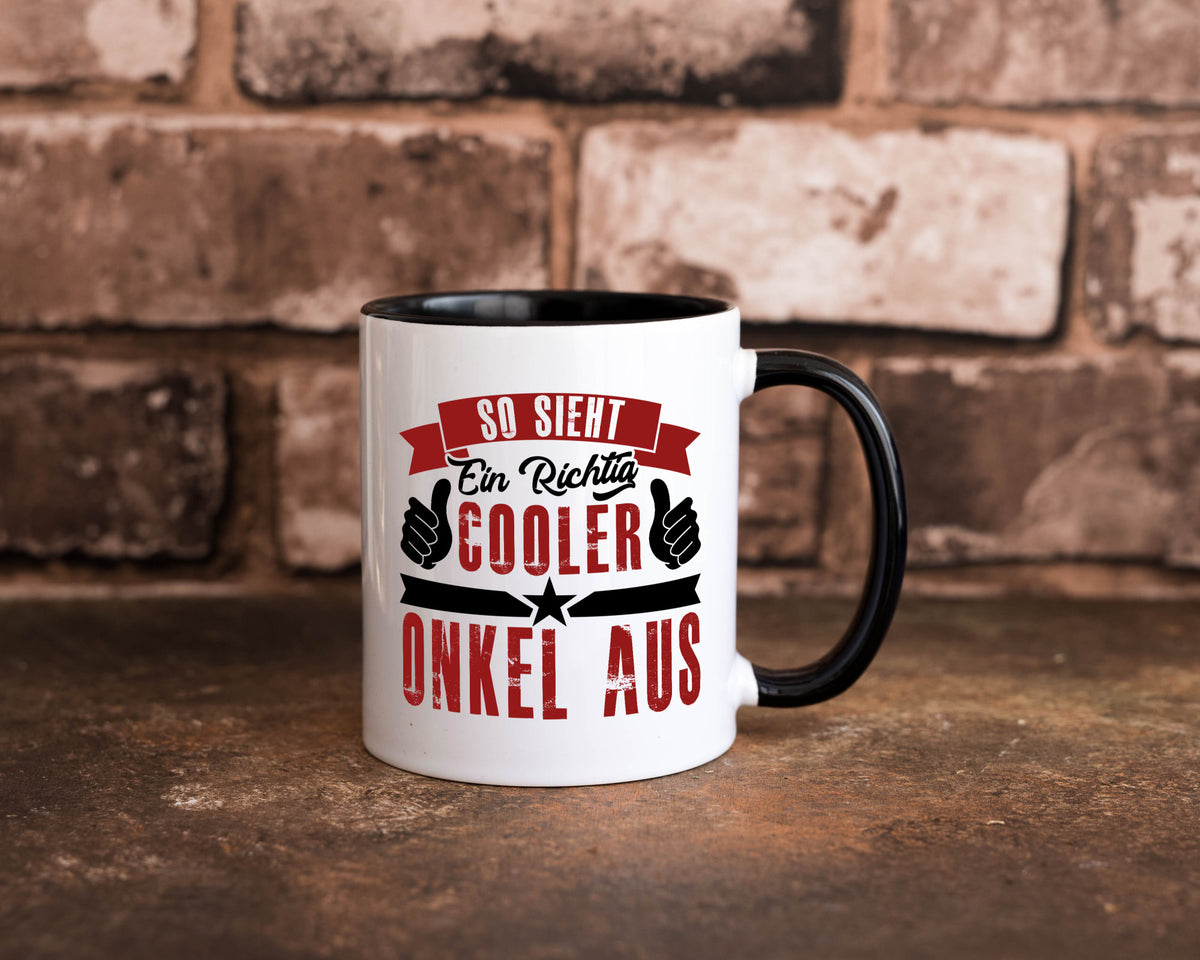 So sieht ein richtig cooler Onkel aus | lustig Humor Geschenkidee Geschenk Tasse