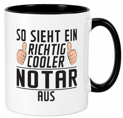 Richtig Cooler Notar | Jurist lustig Humor Geschenkidee Geschenk Tasse
