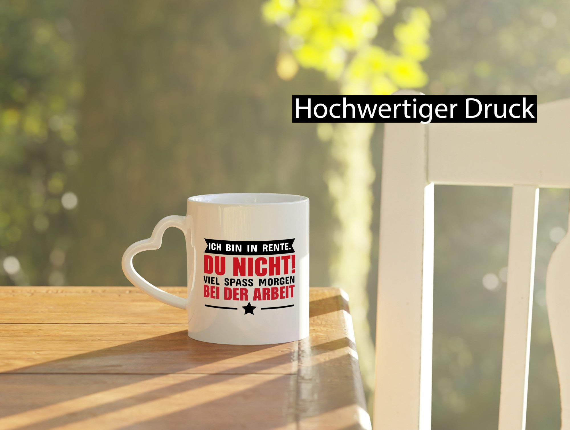 Ich bin in Rente v3 Geschenk Humor Geschenkidee lustiger Spruch Tasse