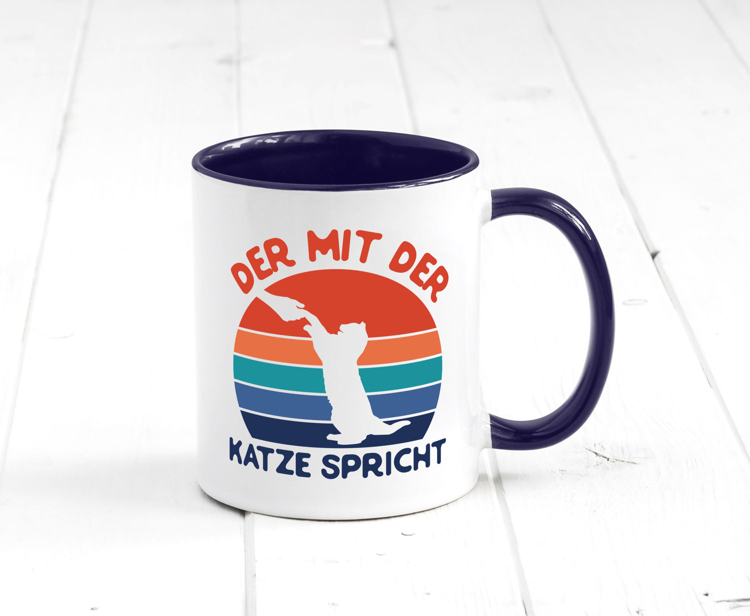 Der mit Katze Spricht | Katzenliebhaber Humor Tierliebhaber Geschenkidee Tasse