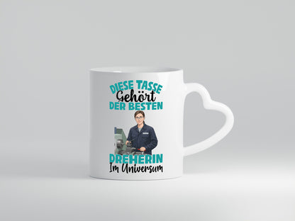 Im Universum: Dreherin | Fräser Dreher Humor Geschenkidee Tasse