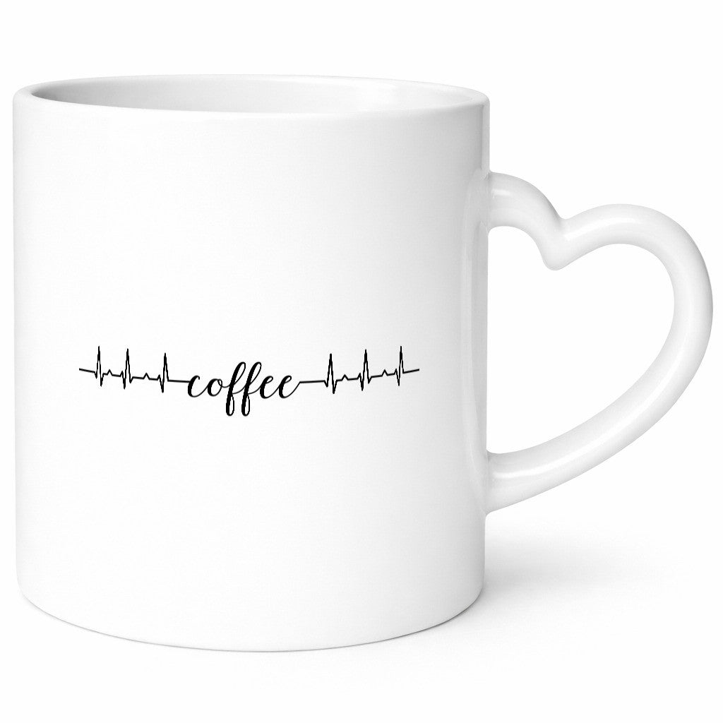 Coffee Herzschlag | Kaffeetrinker Kaffee im Blut Geschenkidee Humor Tasse