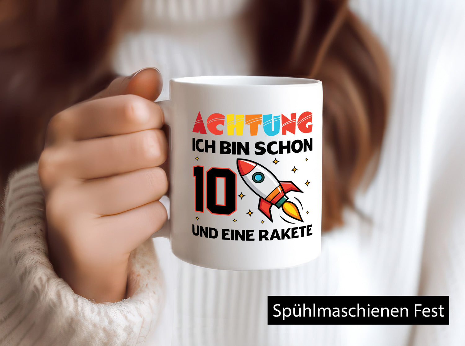10. Geburtstag | Rakete Weltraum 10 Jahre Galaxy Humor Geschenkidee Tasse
