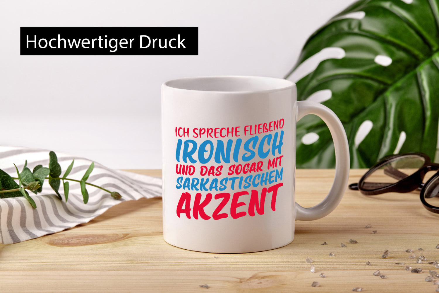 Spreche fließend ironisch | Sarkasmus lustiger Spruch Geschenk Humor