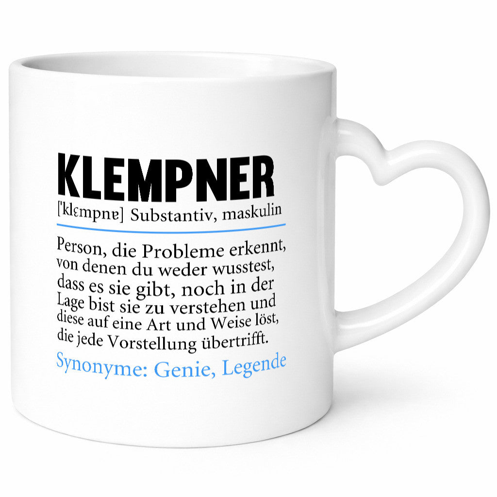 Klempner | Spruch lustig Beruf klempnern Becher Geschenkidee Arbeit Kollegen