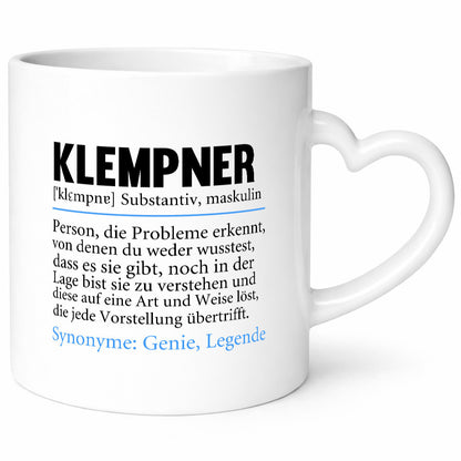 Klempner | Spruch lustig Beruf klempnern Becher Geschenkidee Arbeit Kollegen