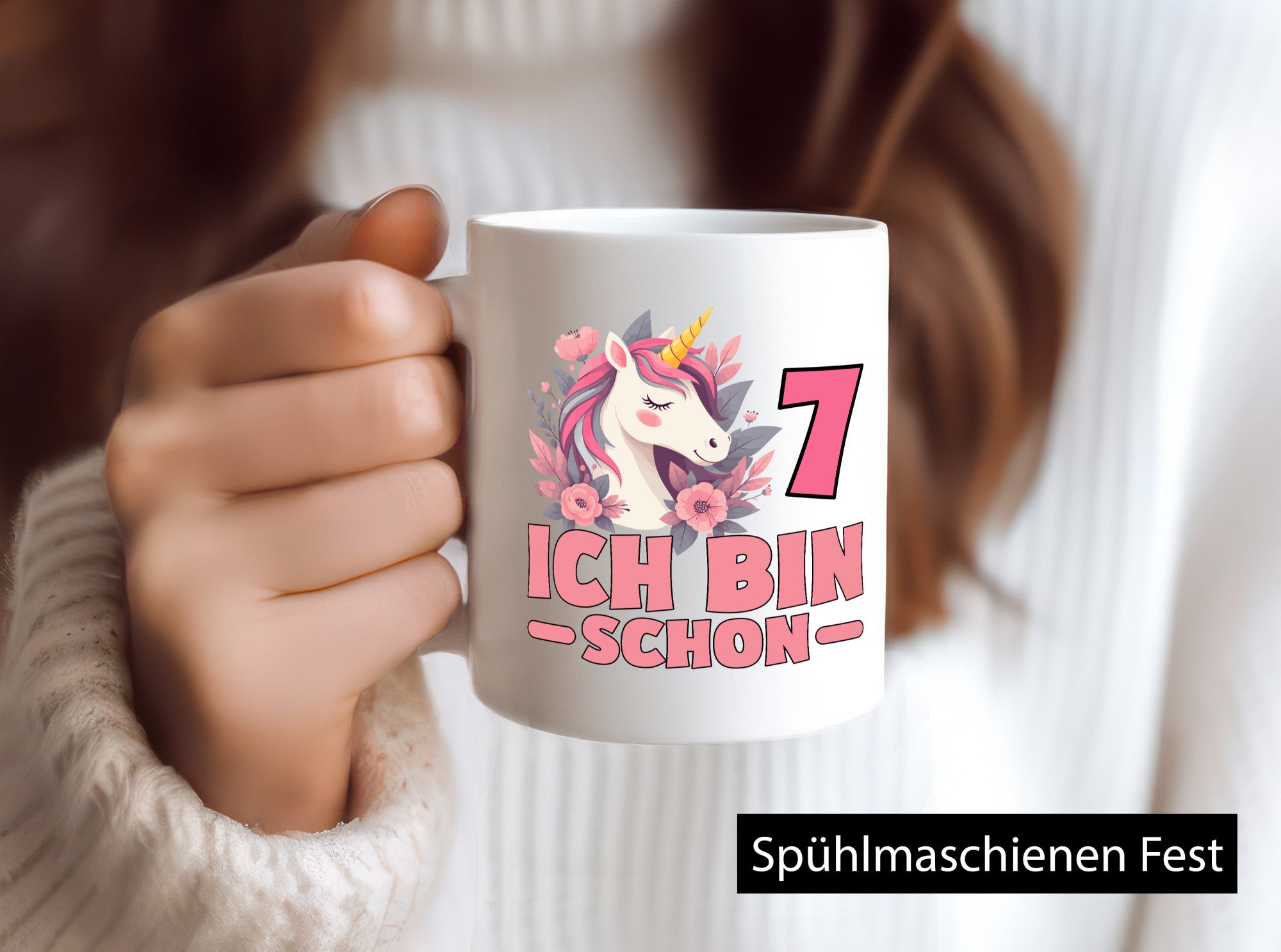 7. Geburtstag | 7 Jahre Einhorn bin schon Mädchen Geschenkidee Humor Tasse