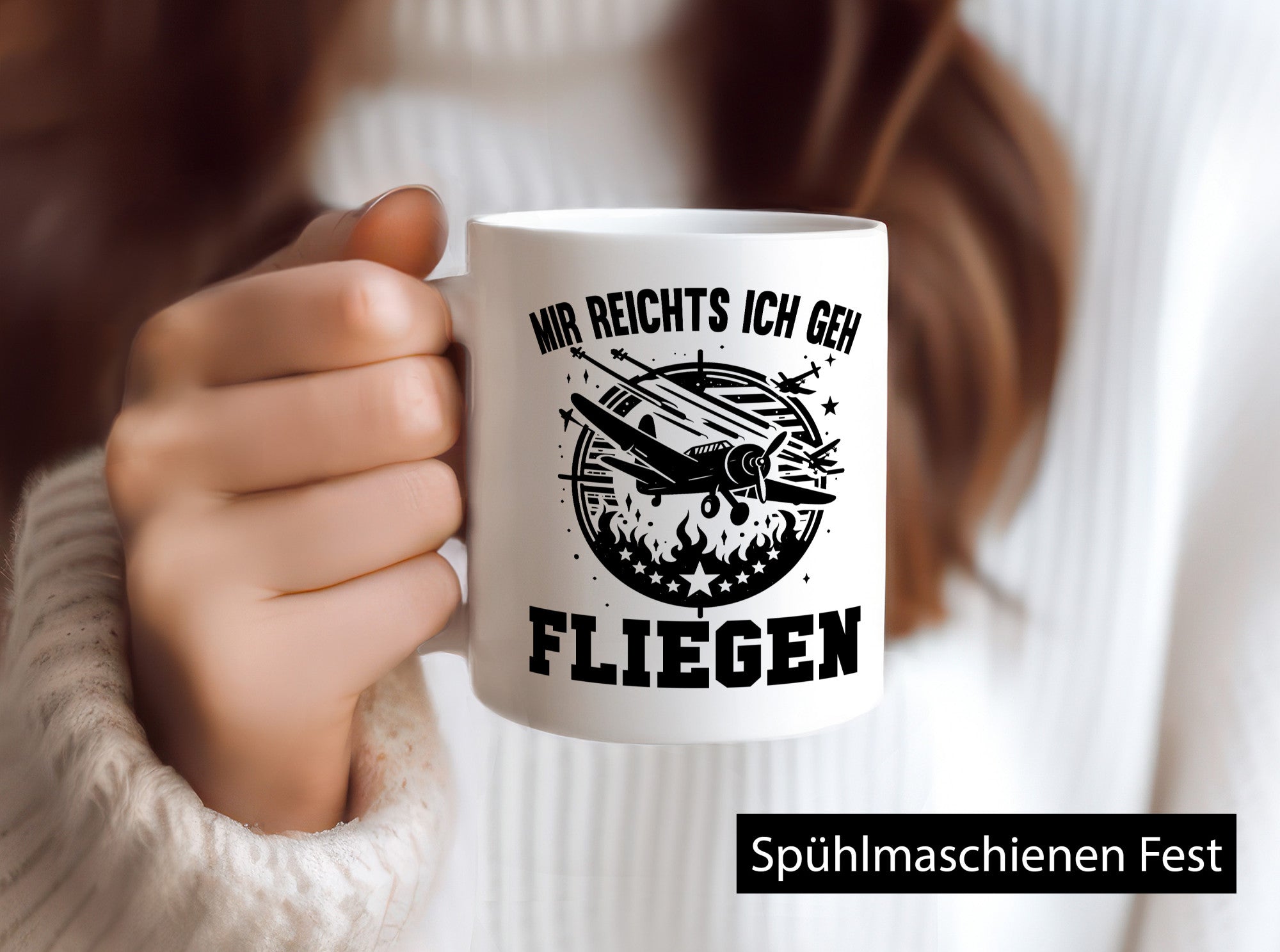 Mir reicht ich geh Fliegen | Flugzeug Pilot Humor Geschenkidee Tasse