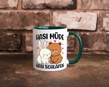 Hasi Müde | schlafen Kaninchen Häschen v2 lustiger Spruch Geschenk Humor