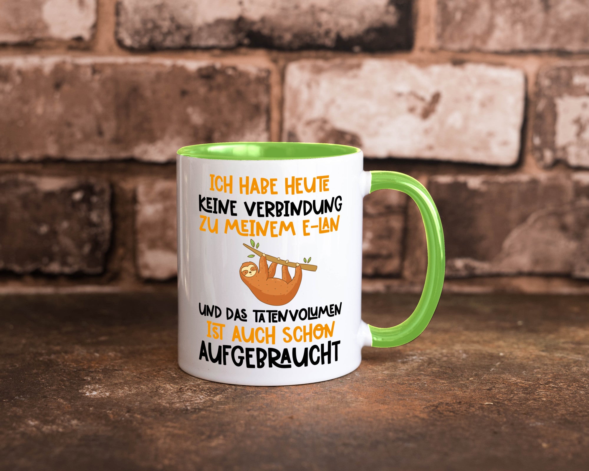 Tatenvolumen aufgebraucht | Spruch Humor Faultier Tierliebhaber Geschenkidee