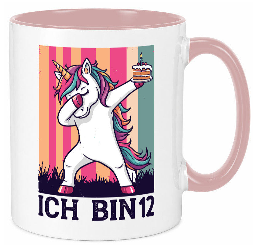 12 Geburtstag | Einhorn Damping Mädchen lustig Geschenkidee Geschenk Tasse