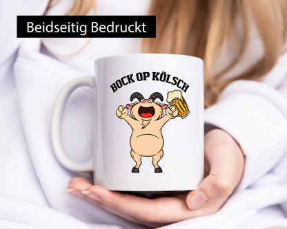 Bock op Kölsch | Schwein| Bierglas Humor Geschenkidee Tasse