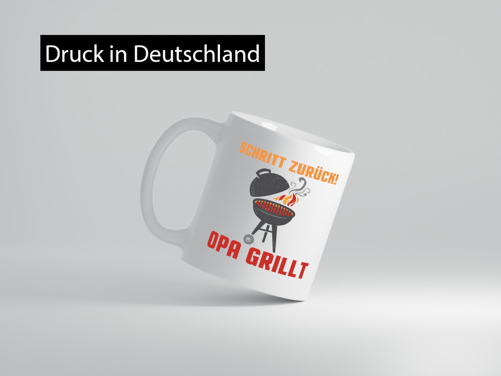 Schritt zurück, Opa grillt | Grill Flamme Geschenk Familie Geschenkidee