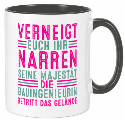 Verneigt euch: Bauingenieurin | Ingenieurin Geschenkidee Humor Tasse