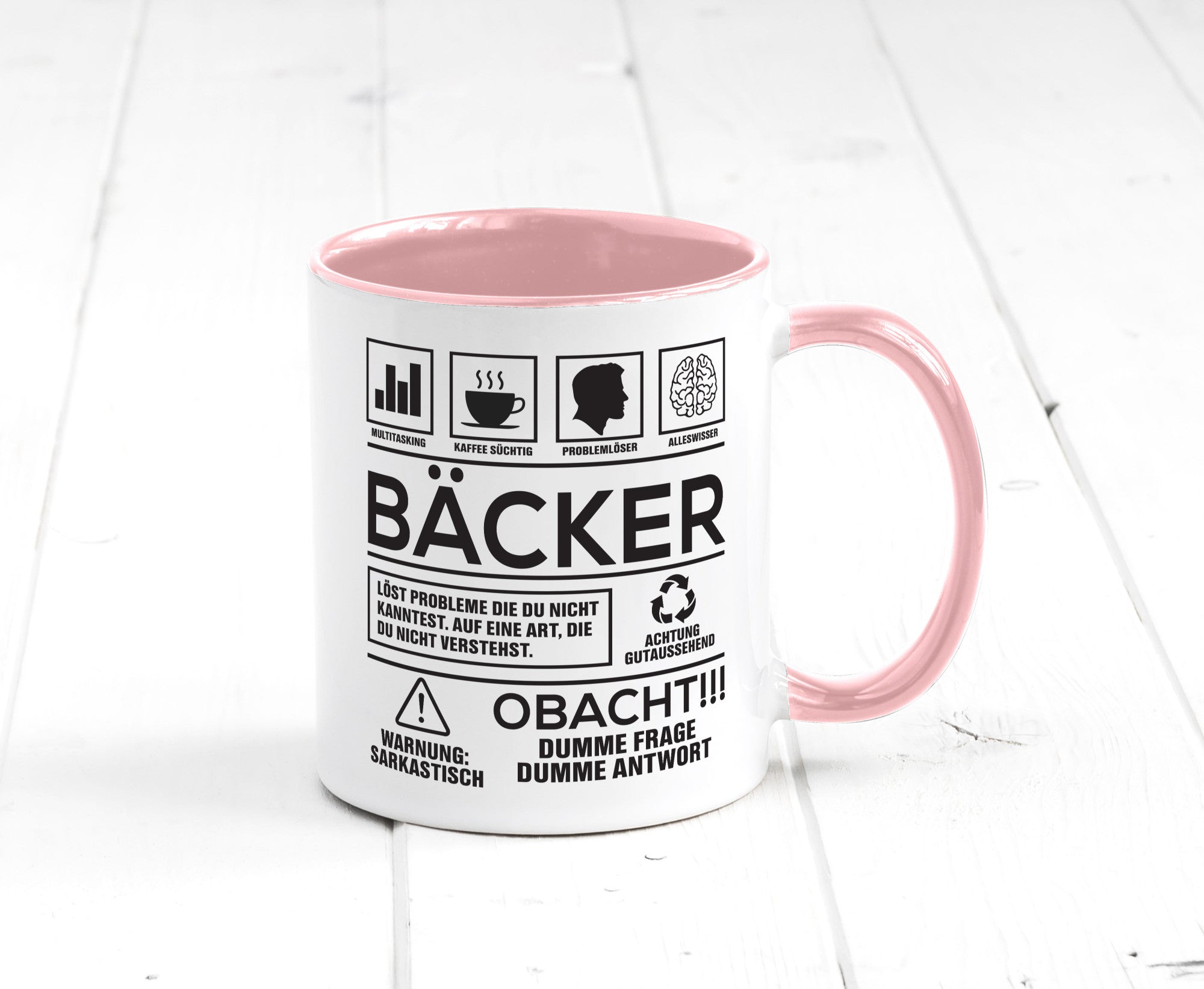Achtung Probleme Bäcker | Bäckerei Backen Konditor Geschenk Humor Geschenkidee