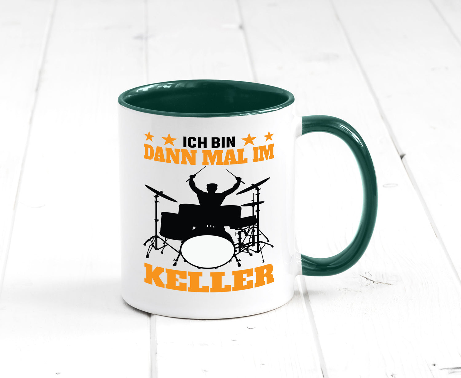 Ich bin dann mal im keller | Schlagzeug Musiker Musik lustig Humor Geschenkidee