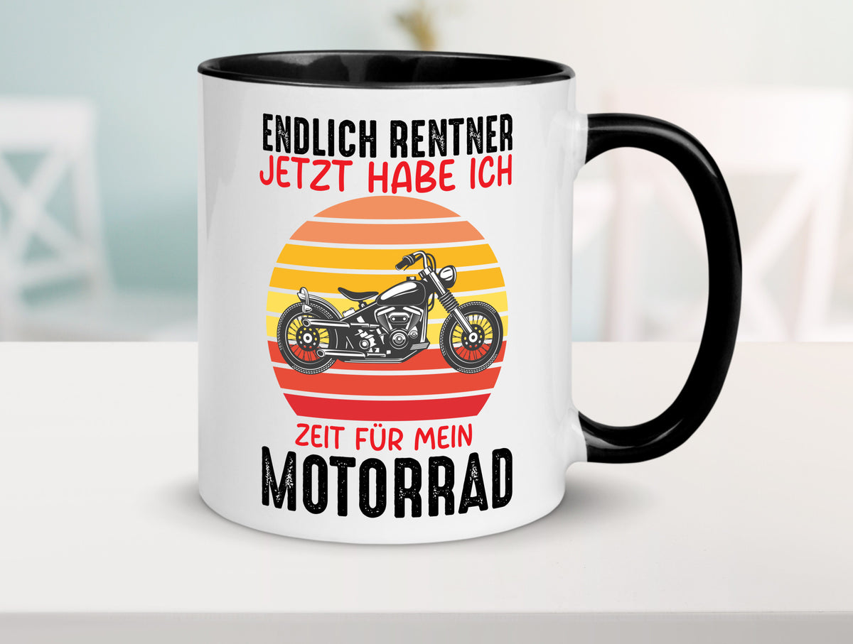 Endlich Renter jetzt habe ich Zeit für mein Motorrad lustig Humor Geschenkidee Tasse