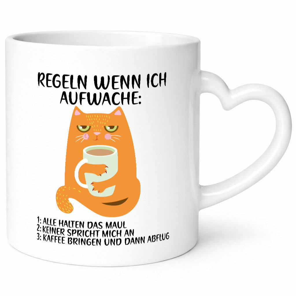 Regeln wenn ich aufwache | Guten Morgen Geschenkidee Humor Tasse