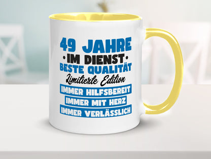 49 Jahre im Dienst | Jubiläum Arbeit v7 Humor Kollegen Büro Geschenkidee Tasse